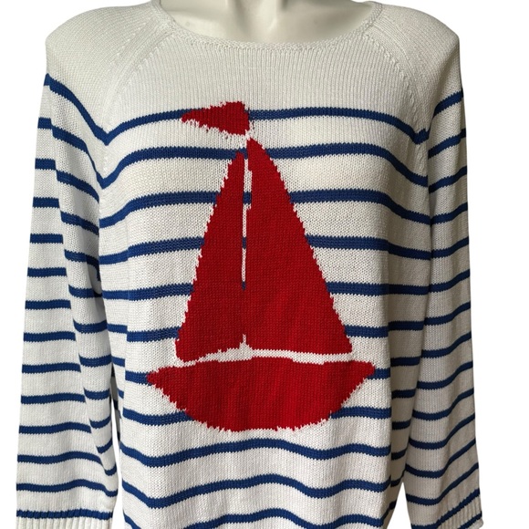NWT, Loft Sailing Stripe Sweater, Sz M - Picture 10 of 14